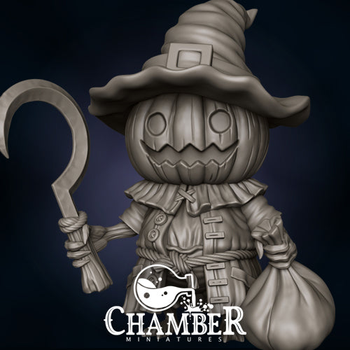 Pumpkin w/ Scythe & Bag - Resin Miniatures