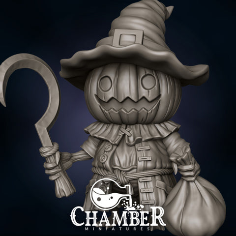 Pumpkin w/ Scythe & Bag - Resin Miniatures
