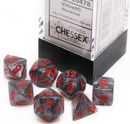 Chessex Velvet Black / Red Mini-hedral Dice Block