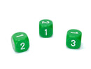 Chessex D3 Dice Green w/White