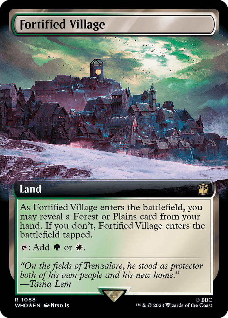 Fortified Village (Extended Art) (Surge Foil) [Doctor Who]