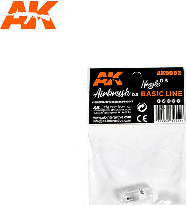 AK Airbrush 0.3 Nozzle Basic Line