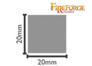 Fire Forge Games Plastic 20x20mm Square Bases - 48 pcs
