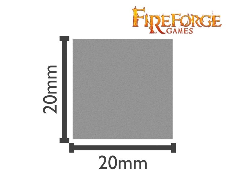 Fire Forge Games Plastic 20x20mm Square Bases - 48 pcs
