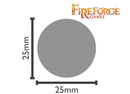 Fire Forge Games Plastic 25 Round Bases - 48 pcs