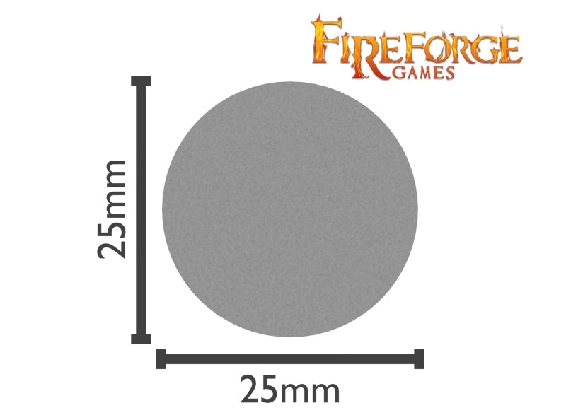 Fire Forge Games Plastic 25 Round Bases - 48 pcs