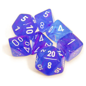 Polyhedral Nebula Aura / White Dice Sets