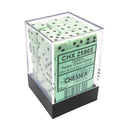 36D6 Opaque Pastel Green w/ Black Dice Block - 12mm