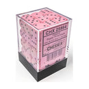 36D6 Opaque Pastel Pink w/ Black Dice Block - 12mm