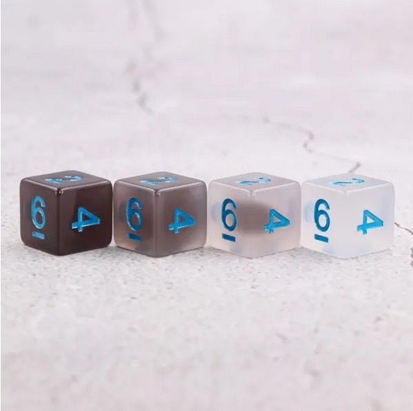 Black Ice Heat Sensitive Polyhedral Dice Set