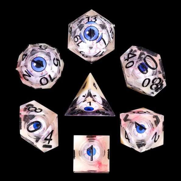 Necromancer's Scrying Eyes Polyhedral Hand Made Dice Set