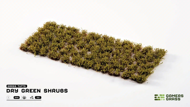 Gamers Grass: Dry Green Shrubs Tuft 6mm