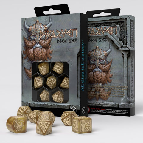 Dwarven RPG Dice Set - Gold