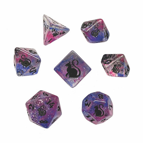 Black Oak Workshop Ripley Kitty-Clacks Polyhedral Dice Set
