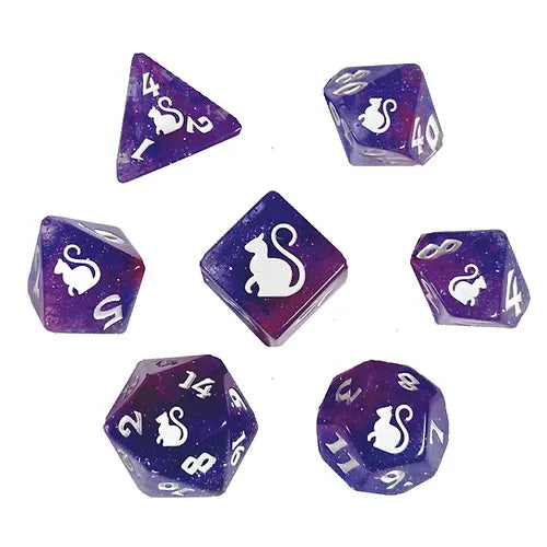 Black Oak Workshop Quantum Kitty-Clacks Polyhedral Dice Set