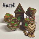 Black Oak Workshop Hazel Kitty-Clacks Polyhedral Dice Set