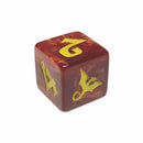 Black Oak Workshop Single Dragon d6 Red Yellow
