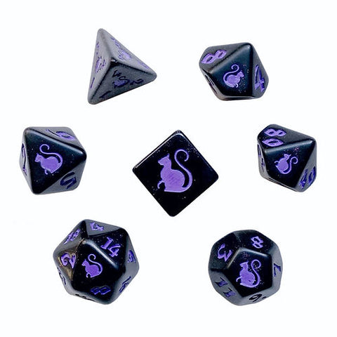 Black Oak Workshop Magic Kitty-Clacks Polyhedral Dice Set