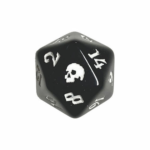 Black Oak Workshop Single Black Death d20 Black