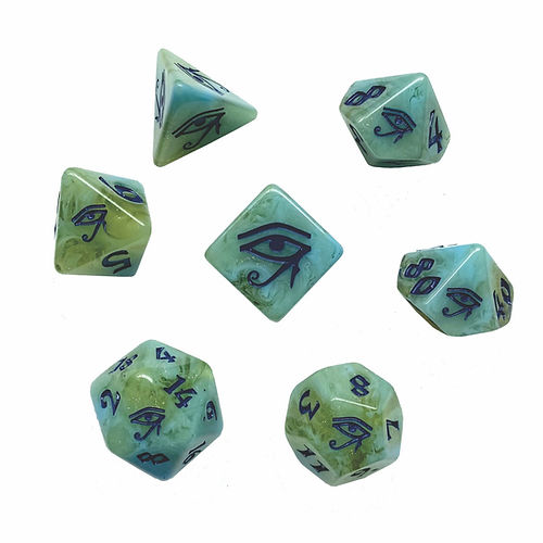 Black Oak Workshop Eye of Horus Polyhedral Dice Set
