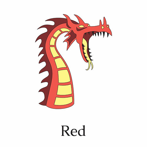 Black Oak Workshop Pins - Dragon (Red)