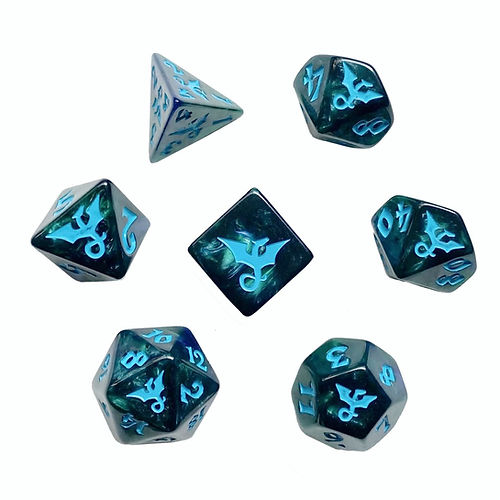 Black Oak Workshop Sea Dragon Polyhedral Dice Set