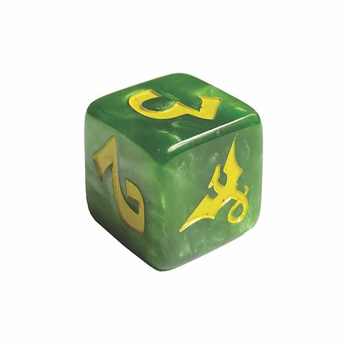 Black Oak Workshop Single Dragon d6 Green