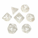 Black Oak Workshop Dragon Polyhedral Dice Set: Silverclaw (Glitter)
