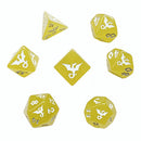 Black Oak Workshop Dragon Polyhedral Dice Set: Yellow (Glitter)