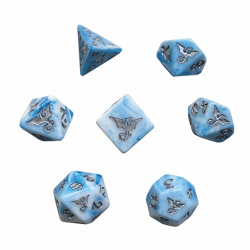 Black Oak Workshop Cloud Dragon Polyhedral Dice Set