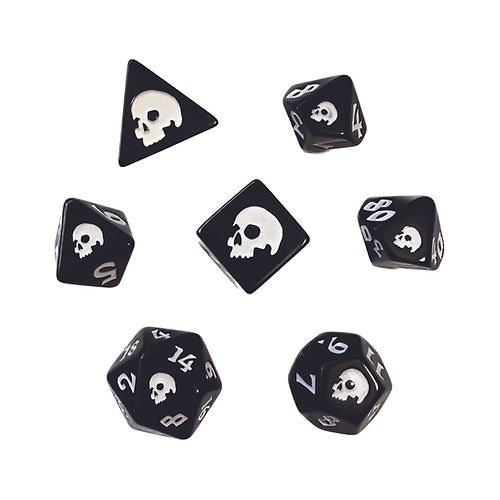 Black Oak Workshop Black Death Polyhedral Dice Set