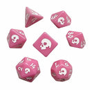 Black Oak Workshop Black Death Polyhedral Dice Set Pink Death