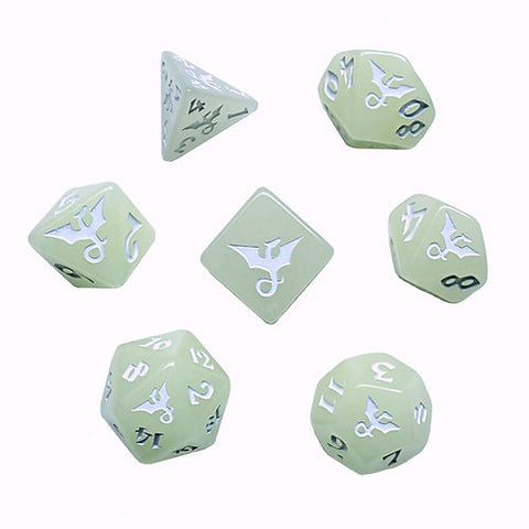 Black Oak Workshop Moon Glow Dragon Polyhedral Dice Set