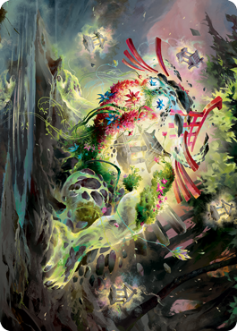 mtg lizard cards Art Series: Kamigawa: Neon Dynasty Satsuki, the Living Lore Art Card NM/M Go-Shintai of Life's Origin Art
