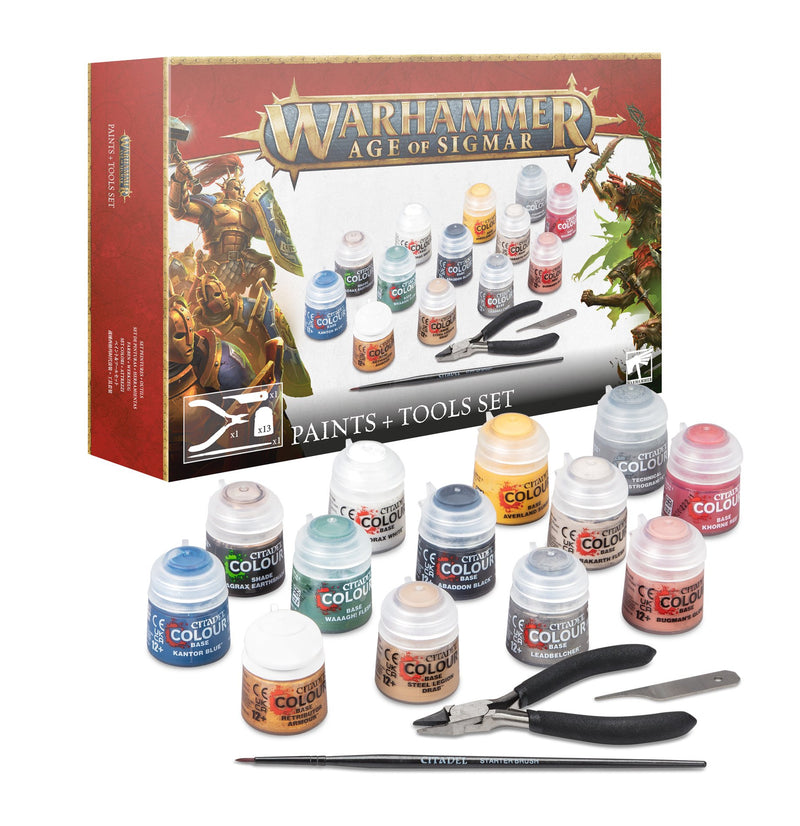 Warhammer Age Of Sigmar Paint and Tools Set