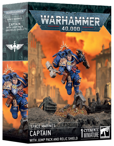 Space Marines Captain With Jump Pack And Relic Shield