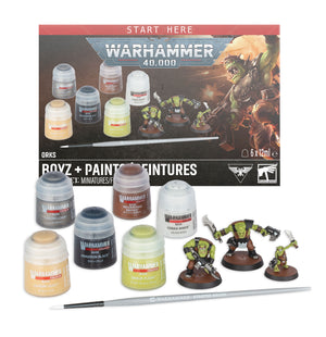 [PREORDER] Warhammer 40K Orks Boyz + Paints