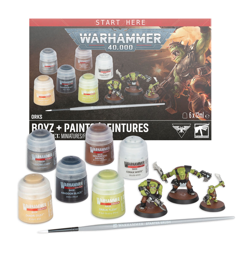Warhammer 40K Orks Boyz + Paints