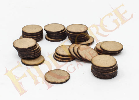 Fire Forge Games MDF 25 Round Bases - 24 pcs