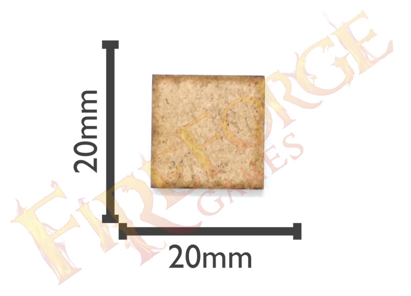 Fire Forge Games MDF 20x20mm Square Bases - 24 pcs