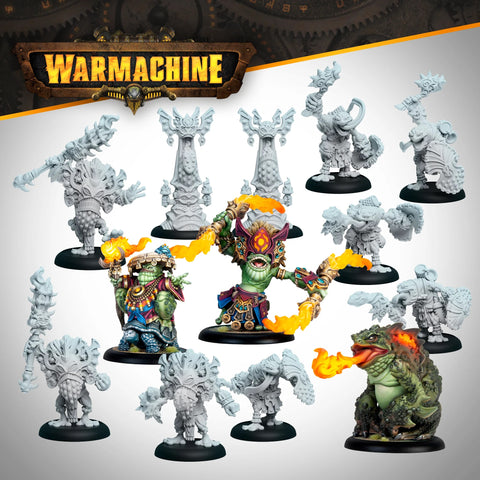 Warmachine MKIV Southern Kriels Fire Tongue Warriors Command Cadre
