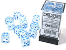12D6 Borealis Icicle / Light Blue Dice Block - 16mm