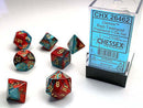 Chessex Gemini Red-Teal / Gold Mini-hedral Dice Block