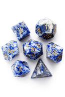 Sodalite Polyhedral Gemstone Dice Set