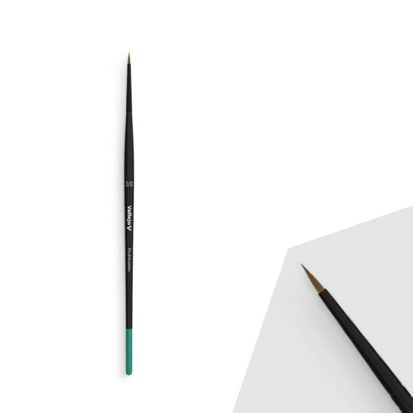 Vallejo Pro Modeler Natural Hair Round Brush Size 3/0