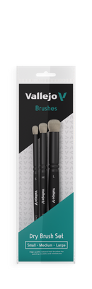 Vallejo Brushes Natural Hair Dry Brush Set