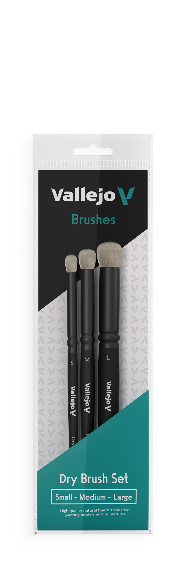 Vallejo Brushes Natural Hair Dry Brush Set