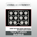 Wargames Atlantic General Accoutrements Textured 25mm Bases