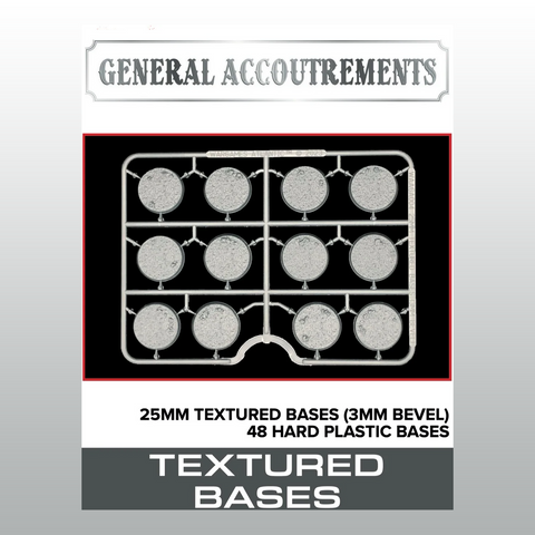 Wargames Atlantic General Accoutrements Textured 25mm Bases