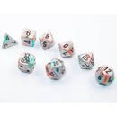 Chessex LAB Dice Polyhedral 7 Die Set - Sea Shell/Black
